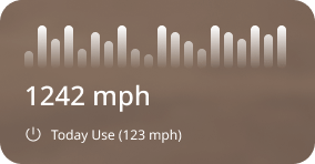 Speed metric and audio graphic